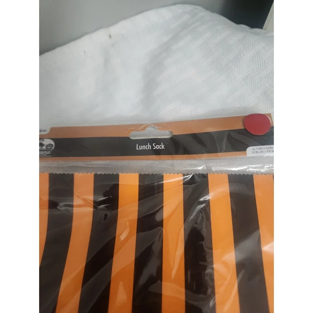 Seasonal Collection Halloween Lunch Sacks 6pk Hocus Pocus Orange Black Stripes